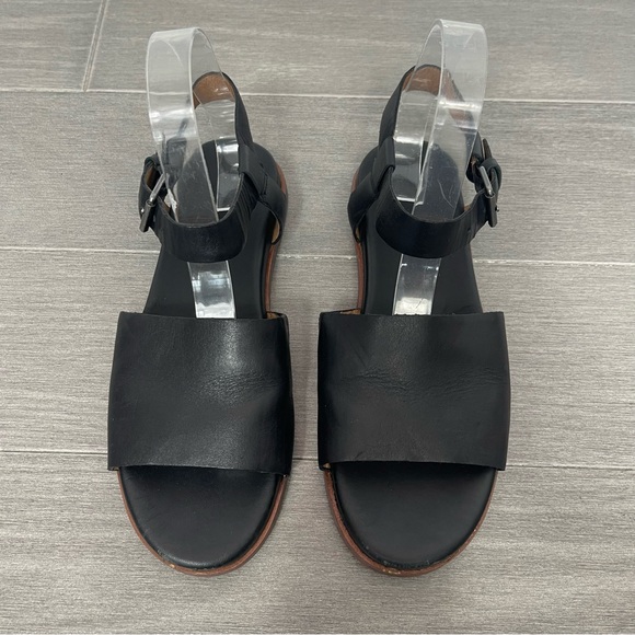 Madewell The Noelle Ankle Strap Flat Black Minimalist Shoes Sandals ND986 7.5 - Picture 5 of 13